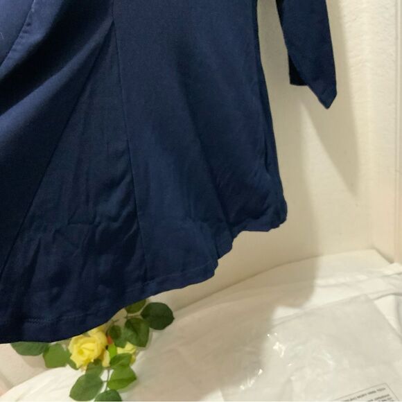 New Susan Graver Liquid Knit blue Open Cardigan size 1X - Picture 7 of 12